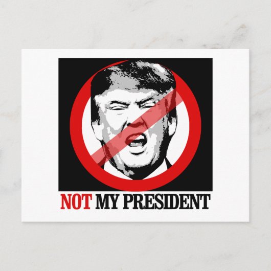 Niet mijn President - Anti-Trump Briefkaart (Voorkant)