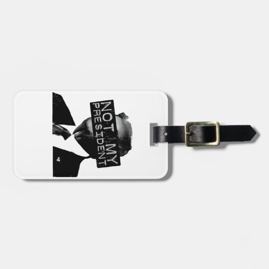 Niet mijn President Anti Trump Inaguration Liberal Bagagelabel (Voorkant horizontaal)