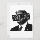 Niet mijn President Anti Trump Inaguration Liberal Kaart (Voorkant)