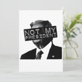 Niet mijn President Anti Trump Inaguration Liberal Kaart (Staand voorkant)