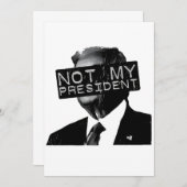 Niet mijn President Anti Trump Inaguration Liberal Kaart (Voorkant / Achterkant)