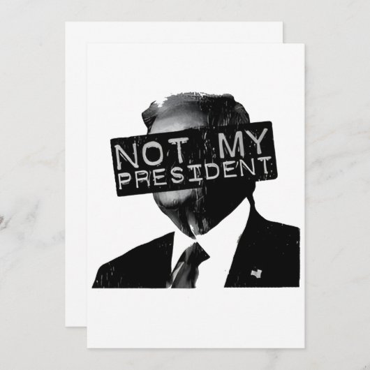 Niet mijn President Anti Trump Inaguration Liberal Kaart (Voorkant / Achterkant)