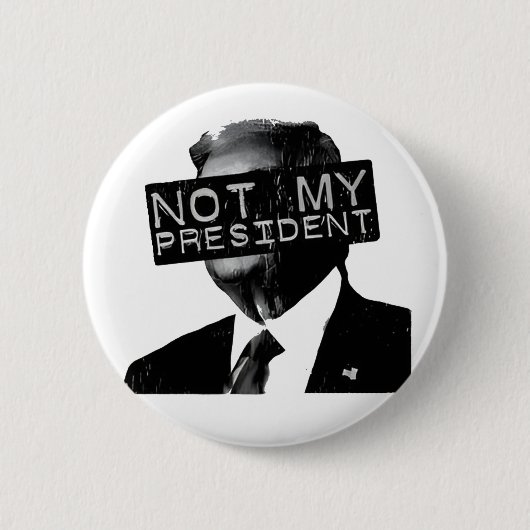 Niet mijn President Anti Trump Inaguration Liberal Ronde Button 5,7 Cm (Voorkant)