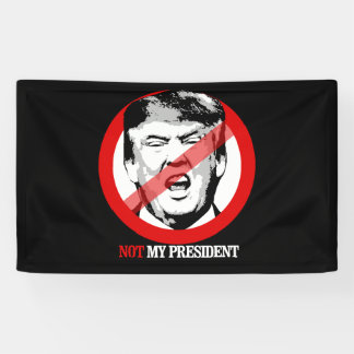 Niet mijn President - Anti-Trump Spandoek