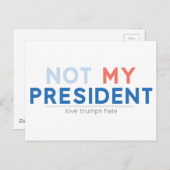 Niet mijn President Briefkaart (Voorkant / Achterkant)