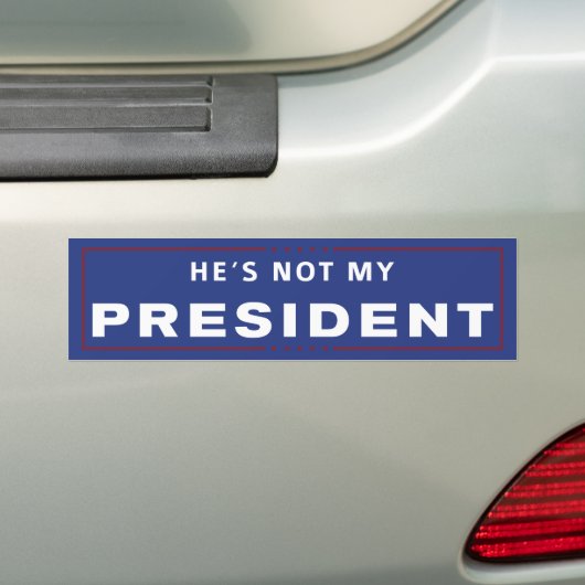 Niet mijn President Bumpersticker (Op auto)