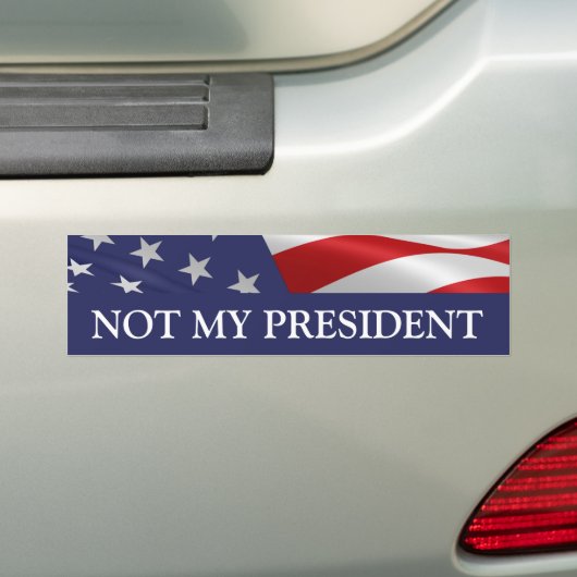 Niet mijn President Bumpersticker (Op auto)