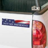 Niet mijn President Bumpersticker (Op Truck)