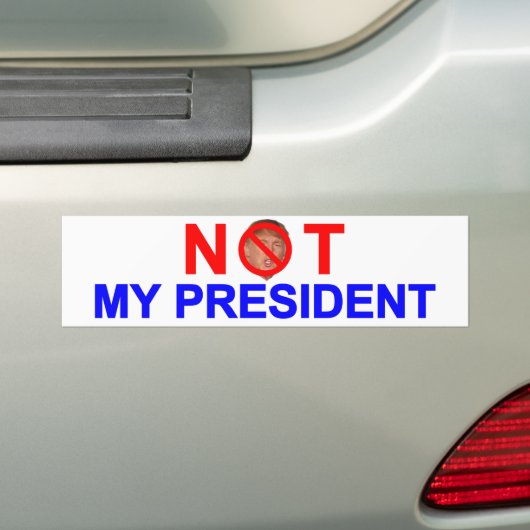 Niet mijn President Bumpersticker (Op auto)