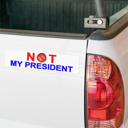 Niet mijn President Bumpersticker (Op Truck)