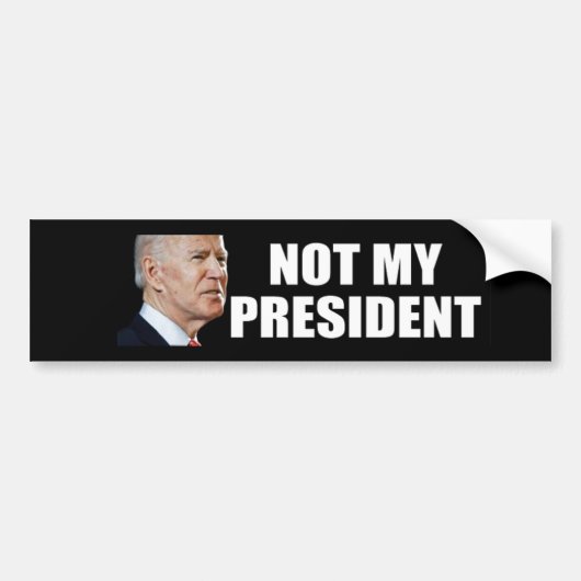 Niet mijn President Bumpersticker (Voorkant)