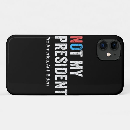 Niet mijn President Case-Mate iPhone Case (Achterkant (horizontaal))