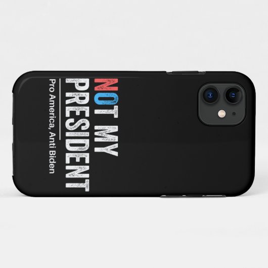 Niet mijn President Case-Mate iPhone Case (Achterkant (horizontaal))