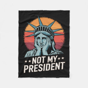 Niet mijn President impeach Trump Resist Anti Trum Fleece Deken