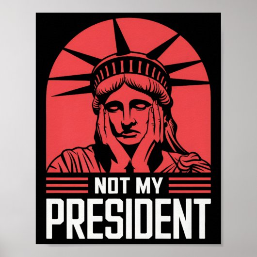 Niet mijn President impeach Trump Resist Anti Trum Poster (Voorkant)