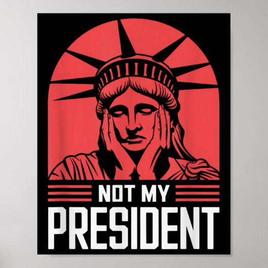 Niet mijn President impeach Trump Resist Anti Trum Poster (Voorkant)