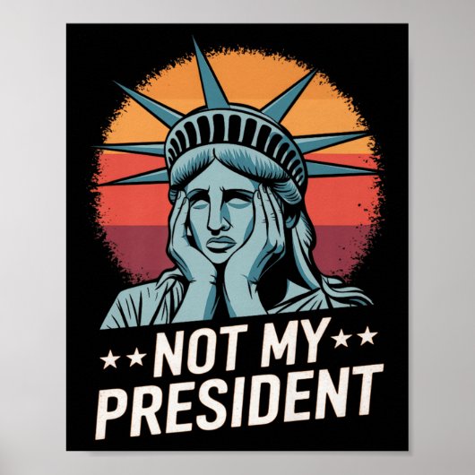 Niet mijn President impeach Trump Resist Anti Trum Poster (Voorkant)