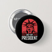 Niet mijn President impeach Trump Resist Anti Trum Ronde Button 5,7 Cm (Voorkant /achterkant)