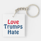 Niet mijn President, Love Trumps Hate Sleutelhange Sleutelhanger (Achterkant)