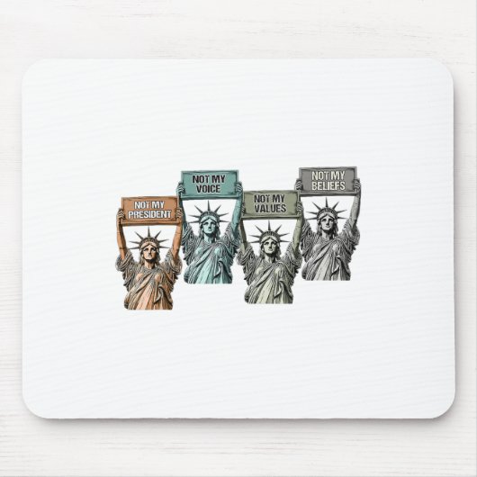 Niet mijn President, niet mijn stem, niet mijn waa Muismat (Voorkant)