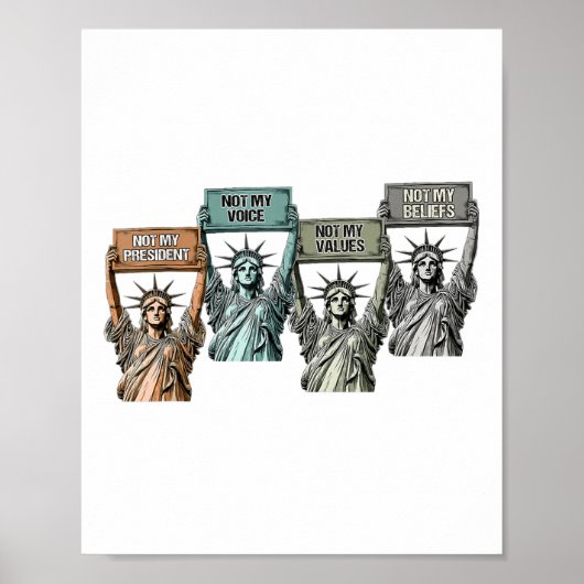 Niet mijn President, niet mijn stem, niet mijn waa Poster (Voorkant)