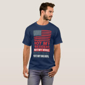 NIET MIJN PRESIDENT. NIET MIJN STEM. NIET MIJN WAA T-SHIRT (Voorkant volledig)