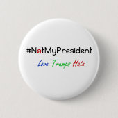 Niet mijn President Nooit Trump Button (Voorkant)