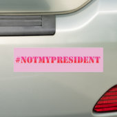 Niet mijn President - Protest Bumpersticker (Op auto)