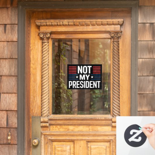 Niet mijn President Raamsticker (Huis Deur)