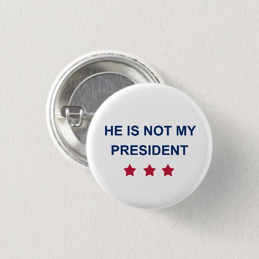 Niet mijn President Ronde Button 3,2 Cm (Voorkant /achterkant)