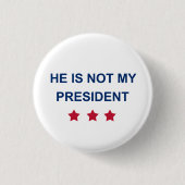 Niet mijn President Ronde Button 3,2 Cm (Voorkant)