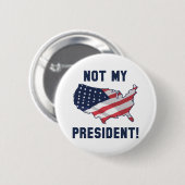 Niet mijn President Ronde Button 5,7 Cm (Voorkant /achterkant)