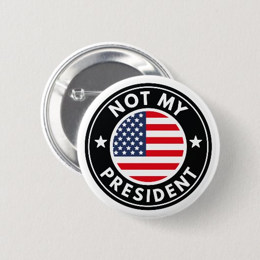 Niet mijn President Ronde Button 5,7 Cm (Voorkant /achterkant)