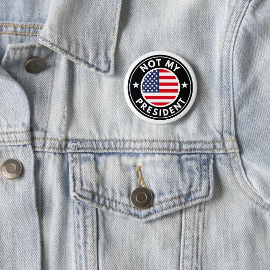 Niet mijn President Ronde Button 5,7 Cm (In situ)