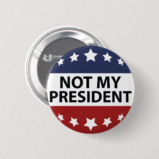 Niet mijn President Ronde Button 5,7 Cm (Voorkant /achterkant)