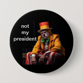niet mijn president ronde button 7,6 cm