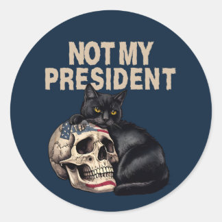 NIET MIJN PRESIDENT RONDE STICKER