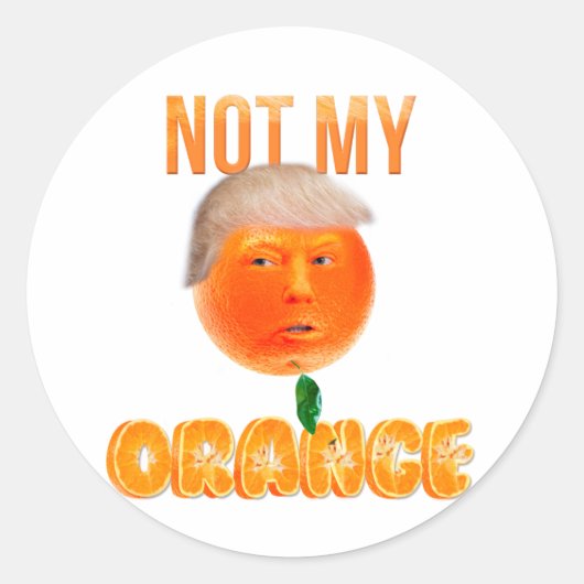 Niet mijn President Ronde Sticker (Voorkant)