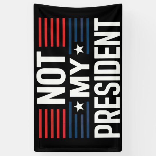 Niet mijn President Spandoek (Verticaal)