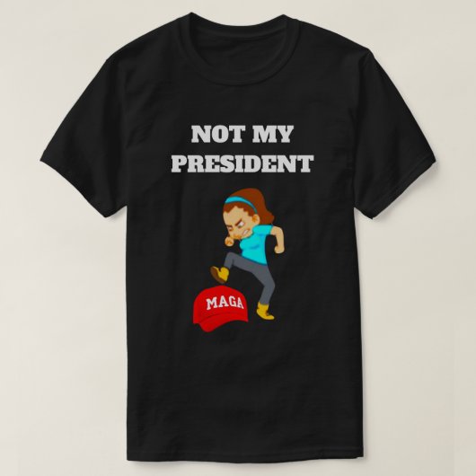 Niet mijn President T-shirt (Design voorkant)