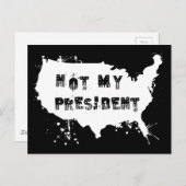 Niet mijn President tegenhouden Grunge Protest Briefkaart (Voorkant / Achterkant)