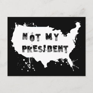 Niet mijn President tegenhouden Grunge Protest Briefkaart