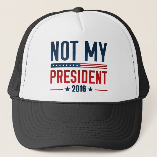 Niet mijn President Trucker Pet (Voorkant)