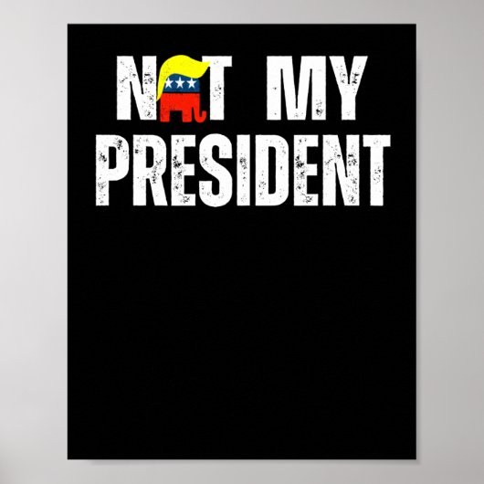 Niet mijn President Trump 2025 Poster (Voorkant)