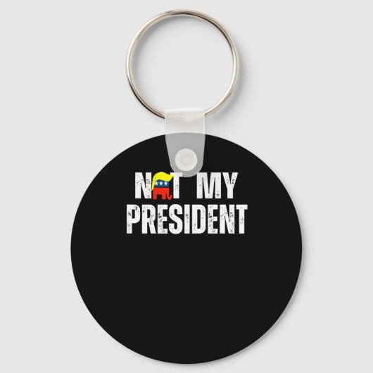 Niet mijn President Trump 2025 Sleutelhanger (Voorkant)