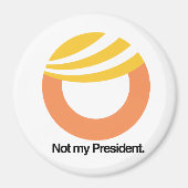 Niet mijn President - Trump Toupee Logo - Anti-Tru Magneet (Voorkant)