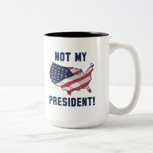Niet mijn President Tweekleurige Koffiemok