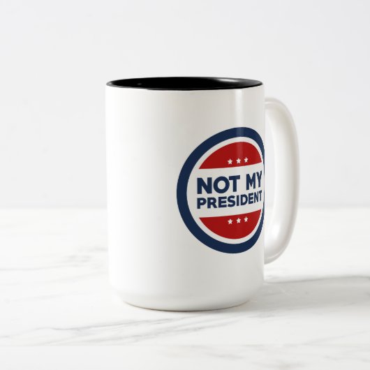 Niet mijn President Tweekleurige Koffiemok (Voorkant rechts)