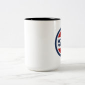 Niet mijn President Tweekleurige Koffiemok (Center)