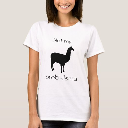 Niet mijn prob-lama t-shirt (Voorkant)